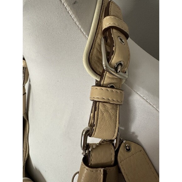 Vintage Coach Pebbled Leather Shoulder Bag M05S-5054 Beige Hobo Bag Purse EUC - Picture 9 of 10